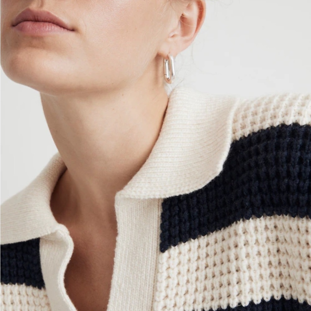 Madewell Waffle-Knit Henley Sweater - Picture 5 of 9